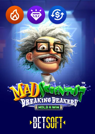 Mad Scientist Breaking Beakers Hold and Win
