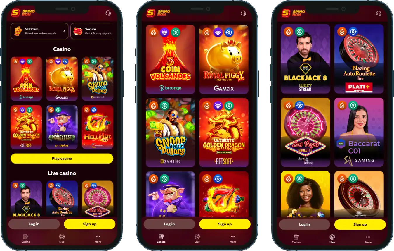 Spinobon Casino on Phone